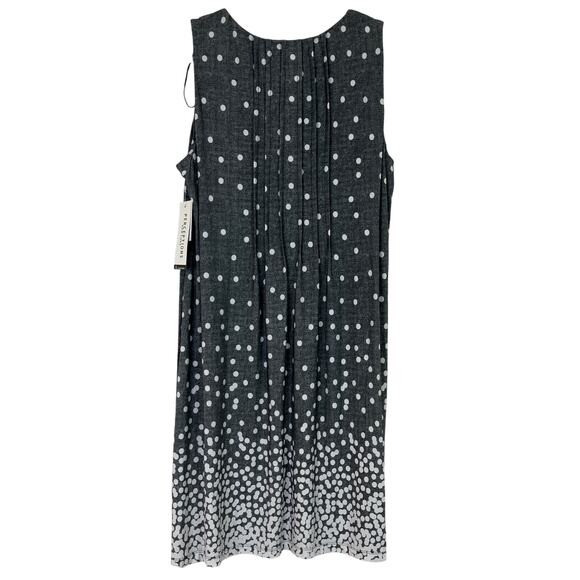 Perceptions New York | Grey White Polka Dot Dress Poly Spandex Womens X-Large - Picture 8 of 8